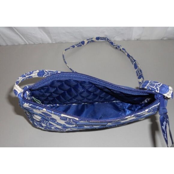 Vera Bradley Cobalt Tile Floral Blue Shoulder Bag - Picture 3 of 9